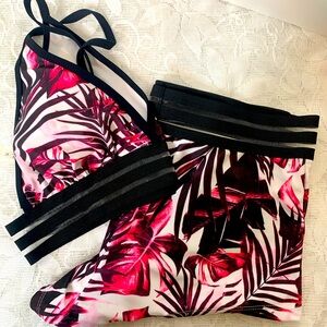 SHEIN BIKINI FLORAL MESH 2 PCS SET SIZE XL😍